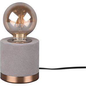Šedá sametová stolní lampa (výška 11 cm) Judy – Reality obraz