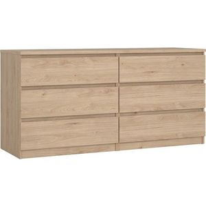 Komoda v dekoru dubu v přírodní barvě 154x76x50 cm Naia – Tvilum obraz