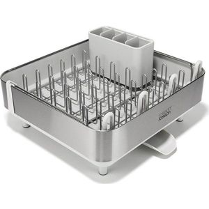 Nastavitelný plastový odkapávač ve stříbrné barvě 35, 5x38 cm Extend Steel Plus – Joseph Joseph obraz