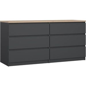 Tmavě šedá komoda 154x76x50 cm Naia – Tvilum obraz