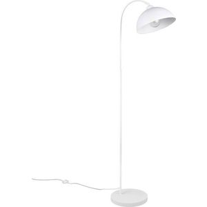 Bílá stojací lampa s kovovým stínidlem (výška 170 cm) Sierra – Reality obraz