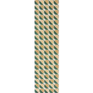Žluto-zelený běhoun 60x230 cm Carlos Circle Geo – Flair Rugs obraz