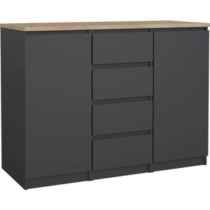 Tmavě šedá komoda 121x91x50 cm Naia – Tvilum obraz