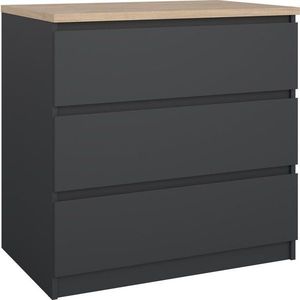 Tmavě šedá komoda 77x76x50 cm Naia – Tvilum obraz