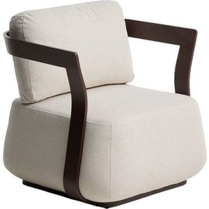 Hnědé/krémové polstrované zahradní křeslo Tamaris – Kave Home obraz