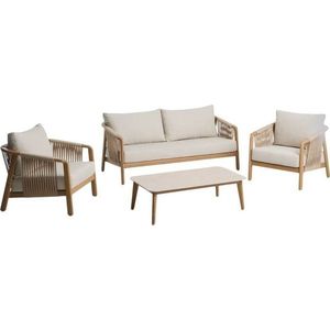 Béžový hliníkový zahradní lounge set pro 4 osoby Sirte – Kave Home obraz