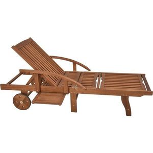 Hnědé dřevěné zahradní lehátko Beverly Hills – Garden Pleasure obraz