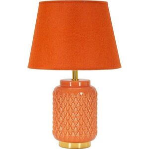 Oranžová keramická stolní lampa s textilním stínidlem (výška 44 cm) – Mauro Ferretti obraz