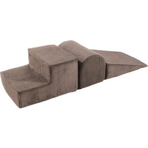 Hnědé manšestrové pěnové hřiště 3 ks výška 30 cm 45x143 cm – Meowbaby obraz