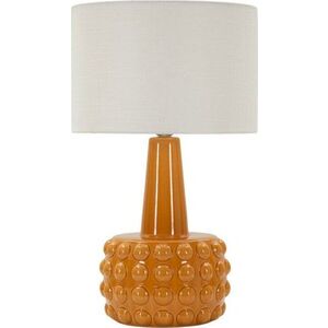 Keramická stolní lampa v hořčicové barvě/bílá s textilním stínidlem (výška 51, 5 cm) Gress – Mauro Ferretti obraz