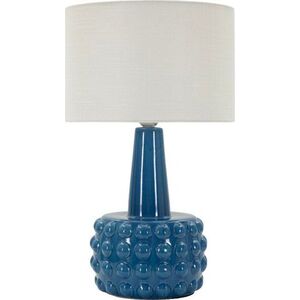 Bílá/modrá keramická stolní lampa s textilním stínidlem (výška 51, 5 cm) Gress – Mauro Ferretti obraz