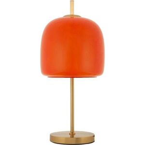 Oranžová/ve zlaté barvě kovová stolní lampa se skleněným stínidlem (výška 53 cm) Oldy – Mauro Ferretti obraz