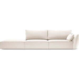 Béžová sametová pohovka pravý roh 264 cm Vanda – Mazzini Sofas obraz