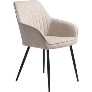 Béžové čalouněné jídelní křeslo s područkami Nolan – Unique Furniture obraz