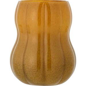 Hnědá skleněná ručně vyrobená váza (výška 20 cm) Pumpkin – Bloomingville obraz