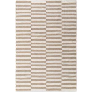 Bílý/světle hnědý oboustranný/ručně tkaný vlněný koberec 200x300 cm Vika – Hanse Home obraz