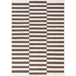 Bílý/hnědý oboustranný/ručně tkaný vlněný koberec 160x230 cm Vika – Hanse Home obraz