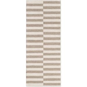 Bílý/šedý oboustranný/ručně tkaný vlněný běhoun 80x200 cm Vika – Hanse Home obraz
