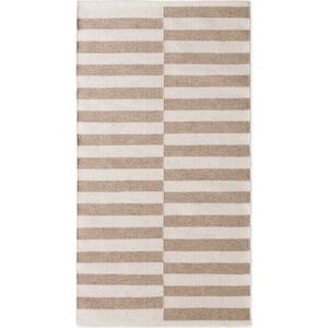 Bílý/světle hnědý oboustranný/ručně tkaný vlněný koberec 80x150 cm Vika – Hanse Home obraz