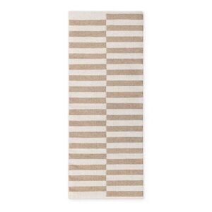 Bílý/světle hnědý oboustranný/ručně tkaný vlněný běhoun 80x200 cm Vika – Hanse Home obraz