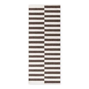 Bílý/hnědý oboustranný/ručně tkaný vlněný běhoun 80x200 cm Vika – Hanse Home obraz