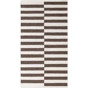 Bílý/hnědý oboustranný/ručně tkaný vlněný koberec 80x150 cm Vika – Hanse Home obraz