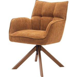 Oranžová čalouněná jídelní křesla v sadě 2 ks Marilla – Unique Furniture obraz