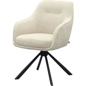 Krémové čalouněné jídelní křeslo s područkami Avola – Unique Furniture obraz