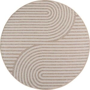Béžový kulatý vnitřní a venkovní koberec ø 120 cm Desert 1301 – Ayyildiz Carpets obraz