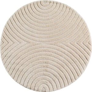Krémový kulatý koberec s příměsí juty ø 160 cm Art 1122 – Ayyildiz Carpets obraz