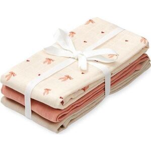 Růžové/béžové mušelínové pleny 3 ks 70x70 cm Bows – Cam Cam Copenhagen obraz