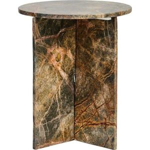 Mramorový kulatý odkládací stolek ø 40 cm Fazio – Premier Housewares obraz