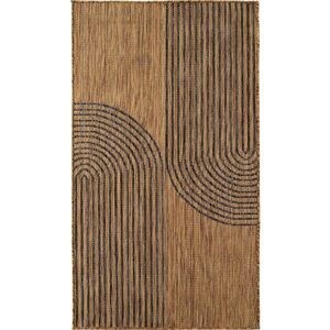 Černý/hnědý vnitřní a venkovní koberec 60x100 cm Mira 1453 – Ayyildiz Carpets obraz