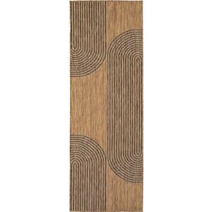 Černý/hnědý vnitřní a venkovní běhoun 80x250 cm Mira 1453 – Ayyildiz Carpets obraz