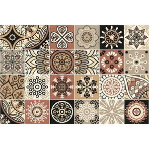 Sada 24 nástěnných samolepek Ambiance Wall Stickers Tiles Piura, 10 x 10 cm obraz