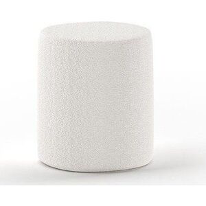 Bílý dětský puf z textilie bouclé MOON – Vipack obraz