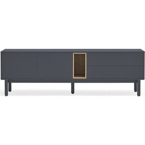 Tmavě šedý TV stolek 180x56 cm Corvo - Teulat obraz