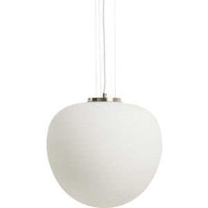 Bílé závěsné svítidlo se skleněným stínidlem ø 40 cm Ardali – Kave Home obraz