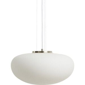 Bílé závěsné svítidlo se skleněným stínidlem ø 50 cm Ardali – Kave Home obraz