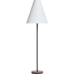 Hnědá stojací lampa s textilním stínidlem (výška 153 cm) Navat – Kave Home obraz