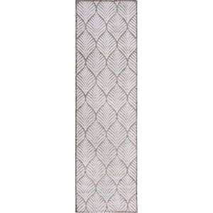 Vnitřní a venkovní koberec slonovinový 66x230 cm Elm Leaf – Flair Rugs obraz