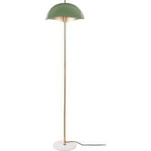 Stojací lampa s kovovým stínidlem v zelené a zlaté barvě (výška 154 cm) Waved – Leitmotiv obraz