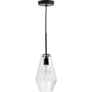 Černé závěsné svítidlo se skleněným stínidlem ø 17 cm Mao – Kave Home obraz