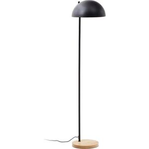 Černá/v přírodní barvě stojací lampa s kovovým stínidlem (výška 150 cm) Catlar – Kave Home obraz