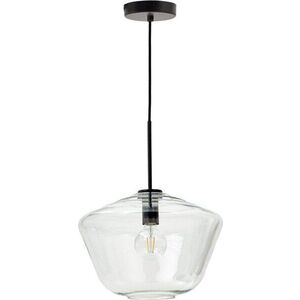 Černé závěsné svítidlo se skleněným stínidlem ø 34 cm Mao – Kave Home obraz