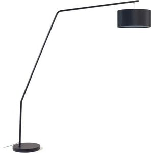 Černá stojací lampa s textilním stínidlem (výška 221, 5 cm) Ciana – Kave Home obraz