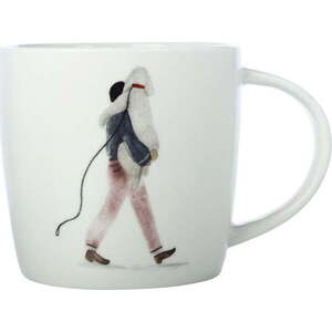 Bílý porcelánový hrnek 400 ml Walking The Dog – Maxwell & Williams obraz
