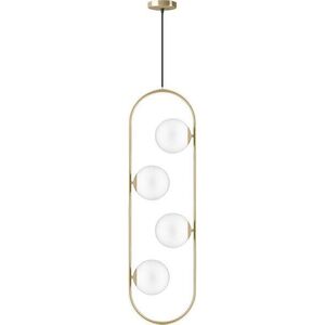 Závěsné svítidlo ve zlaté barvě se skleněným stínidlem Club – Squid Lighting obraz