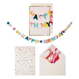 Přání Marble Birthday – Meri Meri obraz