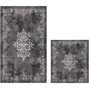 Šedé koupelnové předložky v sadě 2 ks 60x100 cm – Foutastic obraz